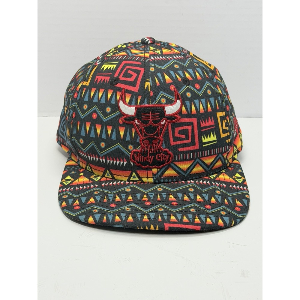 New Era Chicago Bulls 9FIFTY Snapback Hat OSFM Tribal Print NBA Windy City